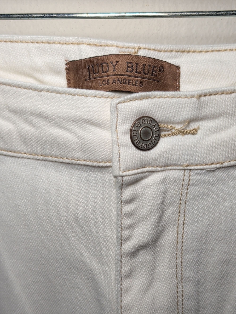 Judy Blue Ivory Straight Fit Jeans High Waist Preppy Stretch Women's Size 15/32 - Picture 2 of 7